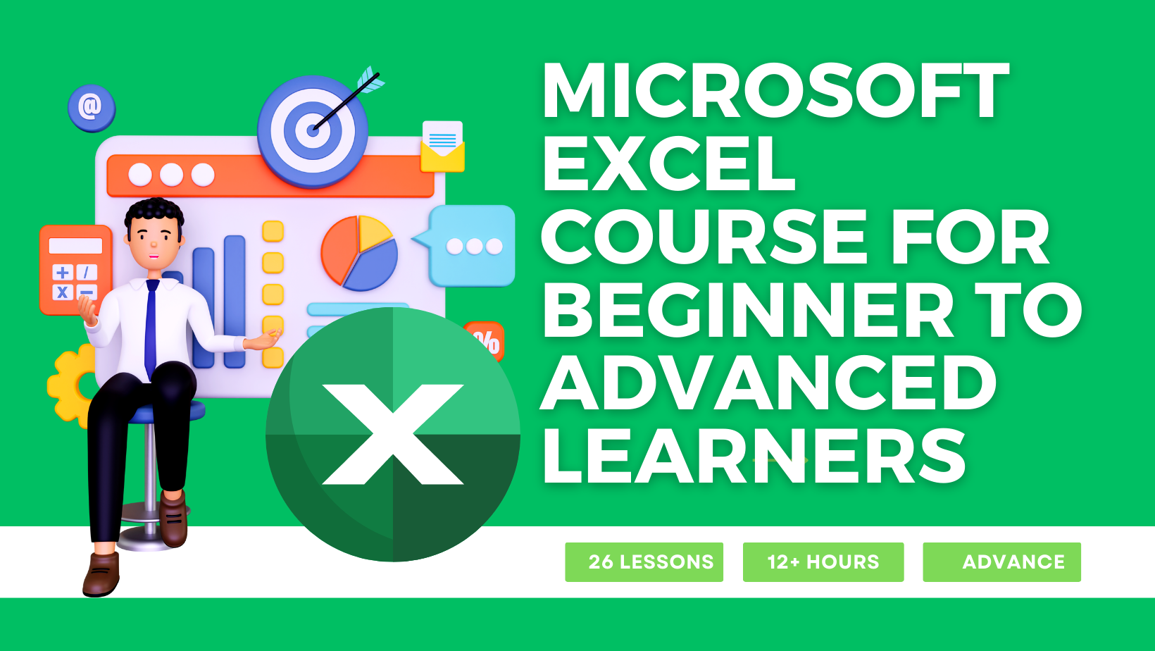 Microsoft excel course for beginner to advanced learners