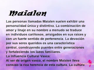 ▷ Significado del nombre Maialen