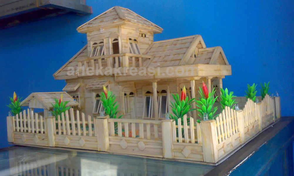  Kerajinan  Tangan Membuat Rumah  Miniatur Dari Stik  Es  Krim 