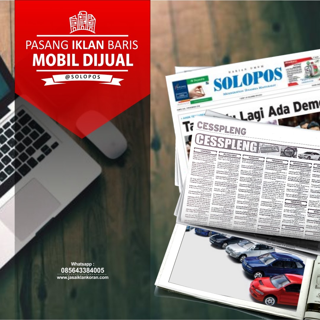 Iklan jual beli Mobil di koran Solopos - comma advertising