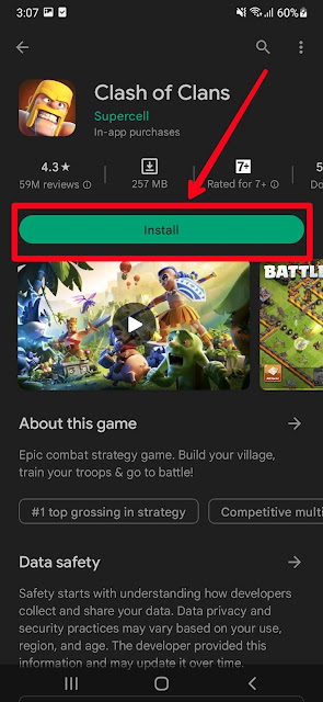 Cara Memainkan serta membuat akun Clash Of Clans Di Android