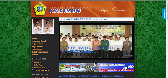 Website Resmi Pemerintah Daerah Kabupaten Karimun: http://www.kab-karimun.go.id/