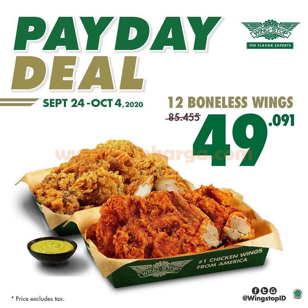 Promo Wingstop Payday Deal Periode 24 September - 4 Oktober 2020