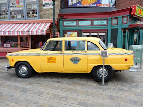 Blue Collar yellow NYC Checkers cab