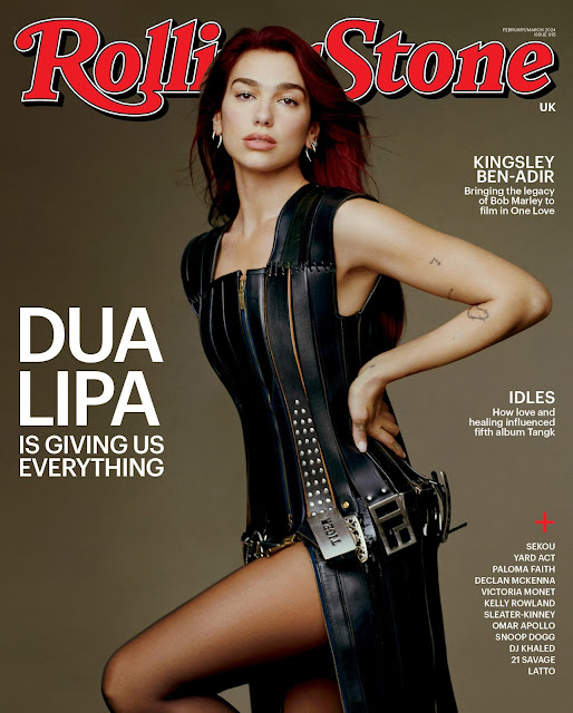 Dua Lipa Beauty Model Photo Shoot for Rolling Stone Magazine February 2024 issue