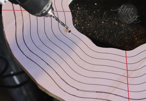 Pilot hole for scroll saw inside cut