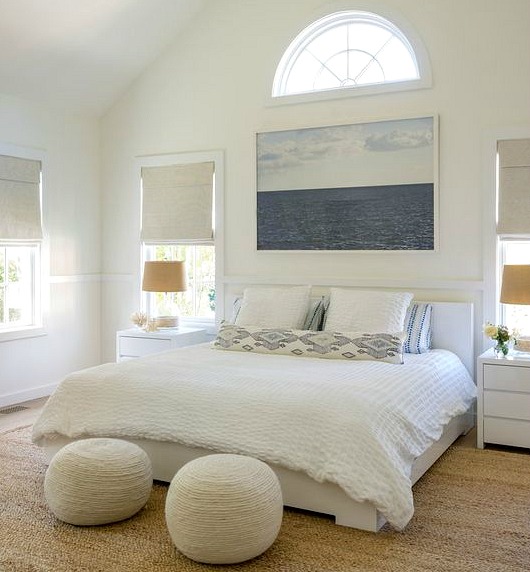 Neutral White Beige Coastal  Bedrooms with a Modern Flair 