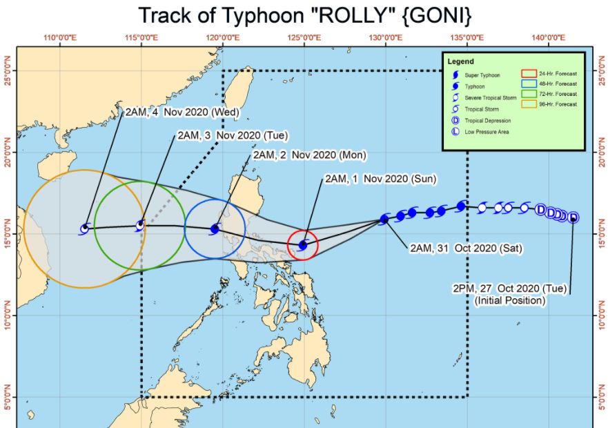 'Bagyong Rolly' PAGASA weather update October 31, 2020