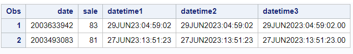 DateTime Format in SAS