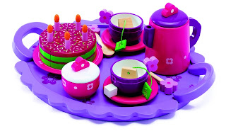 wooden tea set by Djeco called Violette's Birthday