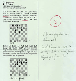 Partidas de ajedrez de Ruy Lopez con notas de Joaquín Pérez de Arriaga