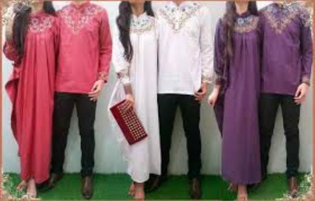 baju muslim kaftan couple gamis