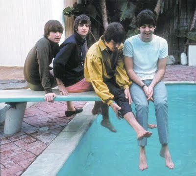 Beatles, Fab Four, Beatles Pool, Beatles Swimming, Beatles Miami, Beatles Beach, Beatles Photos
