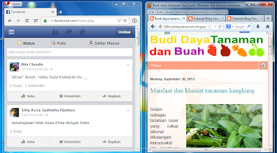 Tampilan Mobile web di perangkat PC