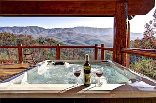 Hot tub views of the Smokies