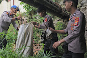 Polres Tana Toraja Memberishkan Sampah Yang Digelar Serentak Oleh Polri