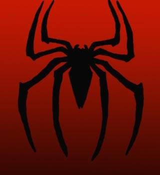 black spider man logo