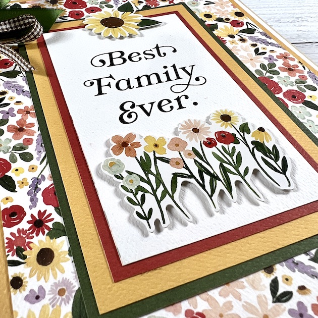 Family Scrapbook Album with beautiful flowers