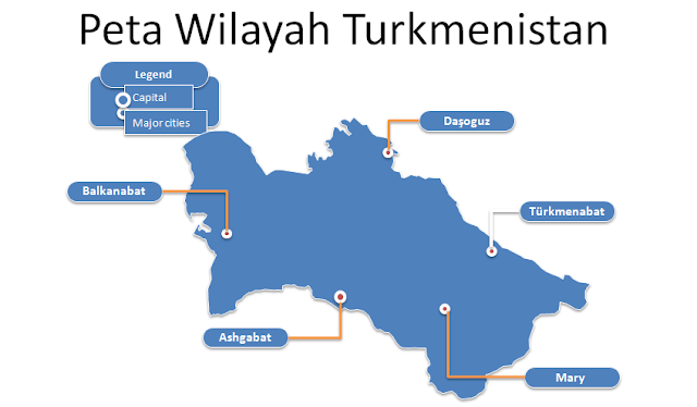 image: Slide 1 Template PPT Peta Turkmenistan