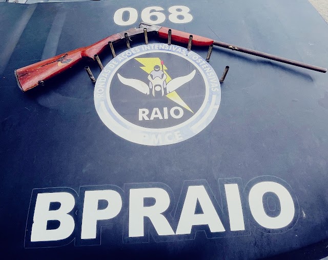 HIDROLANDIA:  BPRAIO APREENDE ARMA E MUNIÇÕES NA ZONA RURAL.