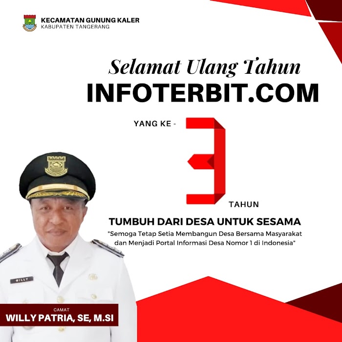 Pemerintah Kecamatan Gunung Kaler Kabupaten Tangerang Mengucapkan Selamat HUT ke-3 Media InfoTerbit