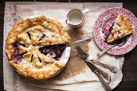 Blueberry Pie Dish & Plate