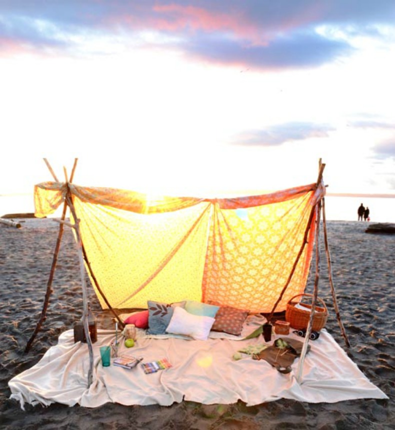 ways to make your own DIY beach shelter