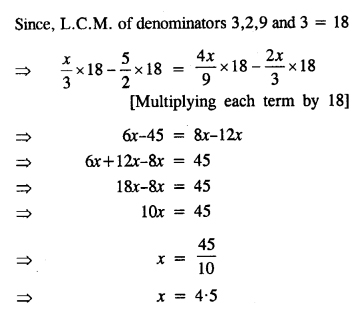 Selina Concise Mathematics Class 8 ICSE Solutions Chapter 14 Linear Equations in one Variable