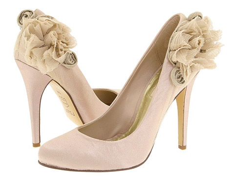 Beautiful Wedding Shoes with Flower Accents