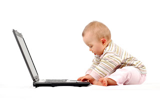 Baby on a computer