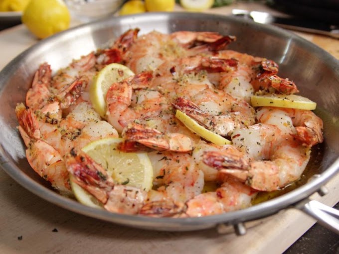 HEALTHY LEMON BAKED SHRIMP #healthyfood #dietketo #breakfast #food