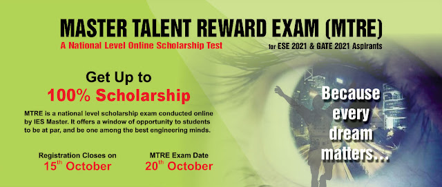 Online Scholarship Test for GATE aspirants