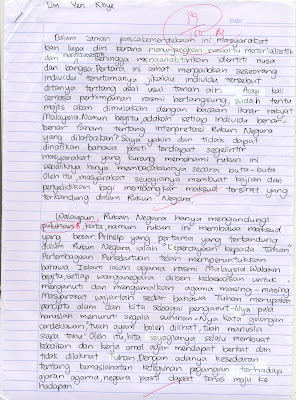 Contoh essay english spm