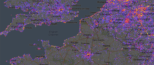  Google Map shows a heatmap of the close photographed places based on photographs submitted New World Tourism Heatmaps