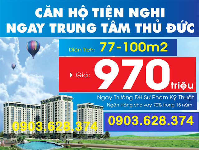 Căn hộ trung tâm Thủ Đức, giá 970 triệu