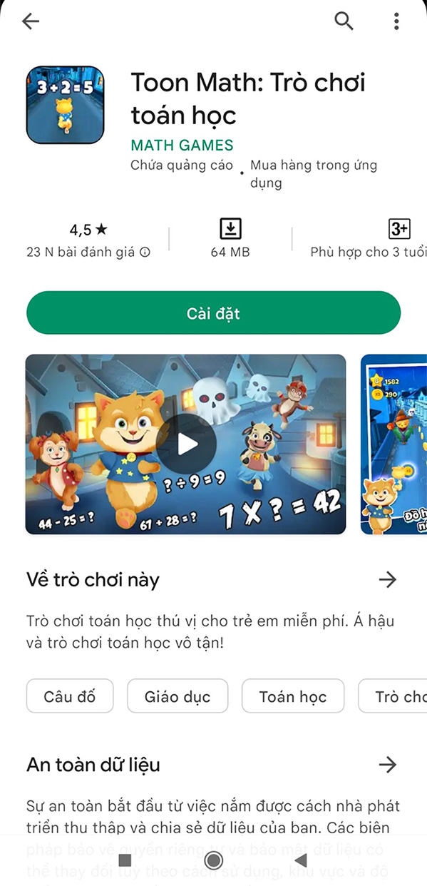 Toon Math: Trò chơi toán học - Runner math games online a3