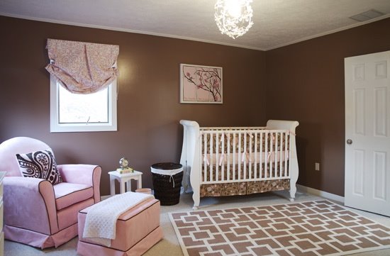 pink and brown wallpaper. pink and rown nursery designs