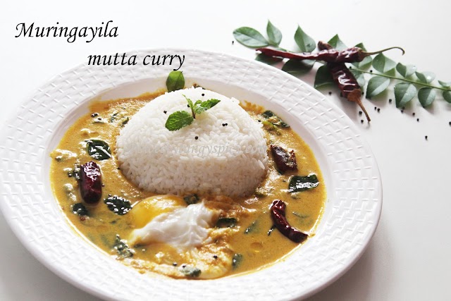 Muringayila mutta curry - Drumstick leaves egg curry