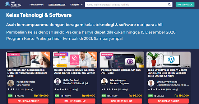 kelas online skill academy