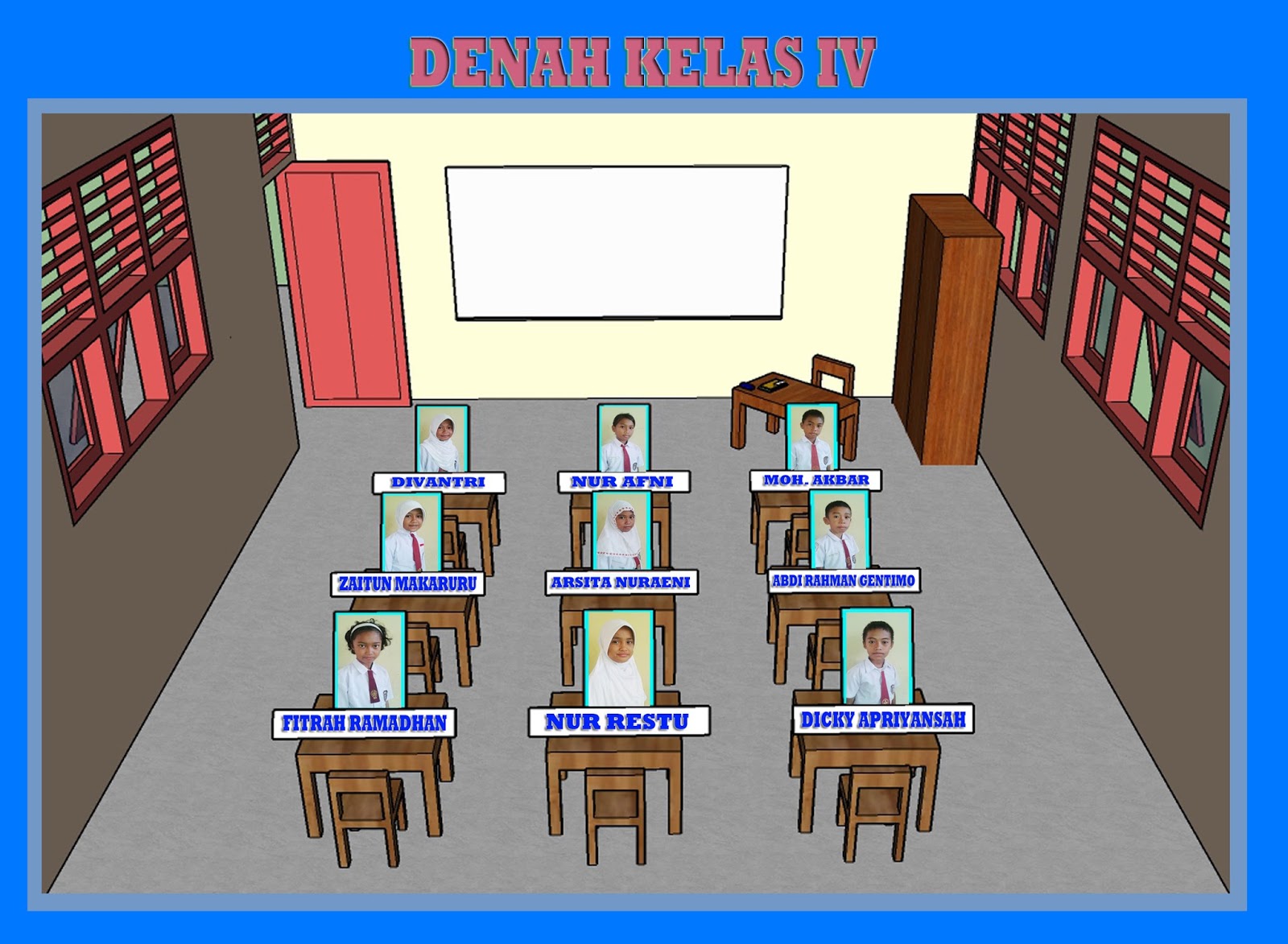 100 Contoh Gambar  Denah  Kelas Terlengkap dan Terupdate