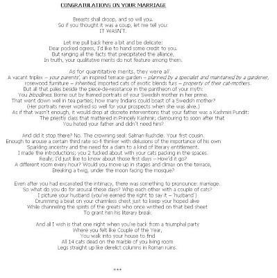 Welcome to our wedding poems