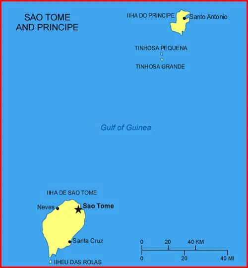 Gambar Peta Sao Tome dan Principe