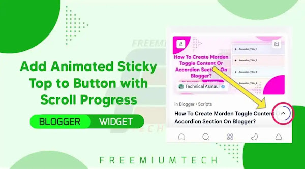 Add Responsive Animated Sticky Top to Button with Scroll Progress