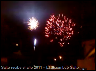 Salto durante la llegada del año 2011 – Estación bcp Salto
