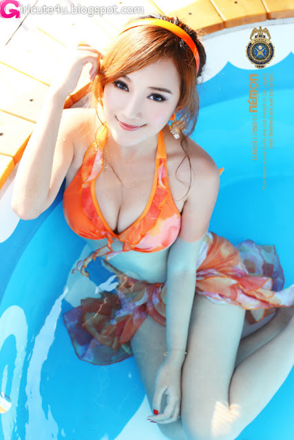 Sun-Xin-Ya-Orange-Bikini-02-very cute asian girl-girlcute4u.blogspot.com