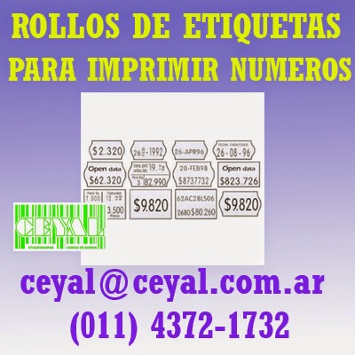 ROLLO ETIQUETA PARA IMPRIMIR NUMEROS