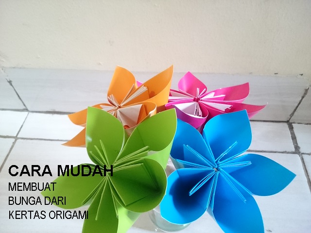  Cara  Mudah  Membuat  Bunga  Dari  Kertas  Origami  blog mas hendra