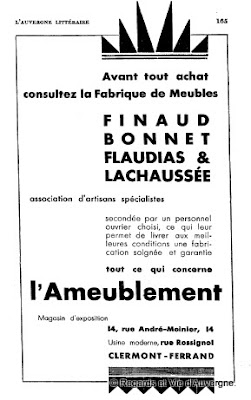 Publicité ancienne d'Auvergne