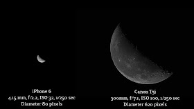 iphone vs dslr moon photo