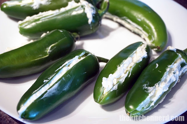 Cut Cheesed-Filled Jalapeños | The Kitchen Nerd